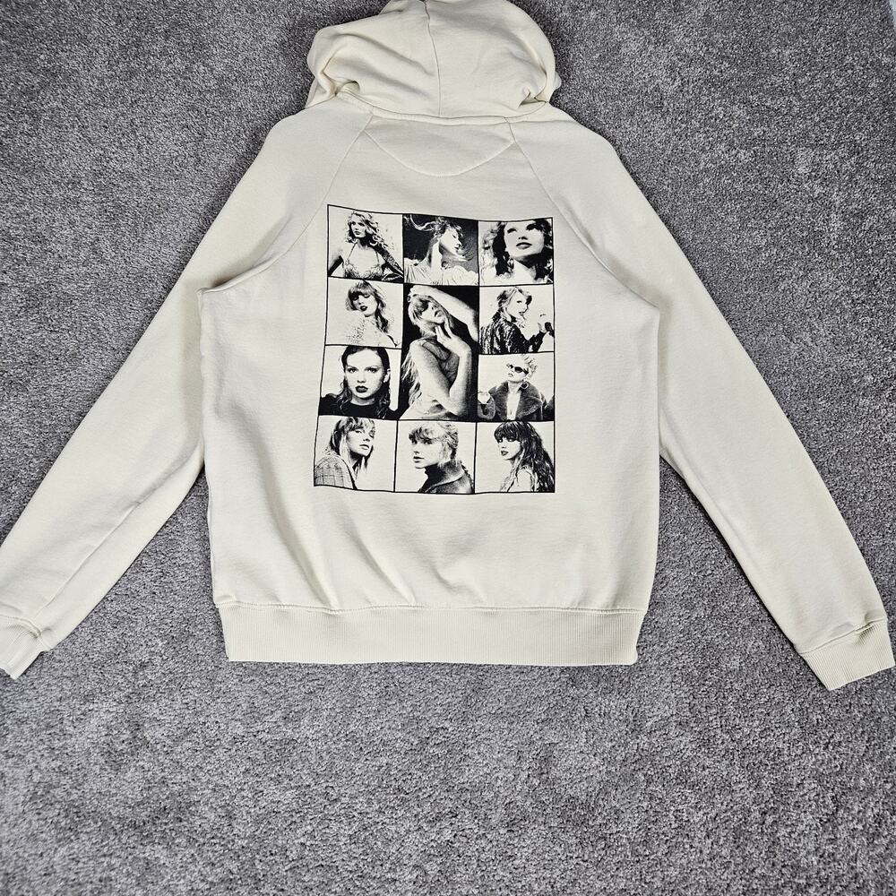 Taylor Swift Hoodie Adult XL Beige Eras Tour Pullover Hooded Pockets 2023 2024